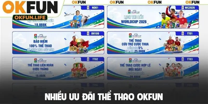 Nhiều ưu đãi thể thao OKFUN