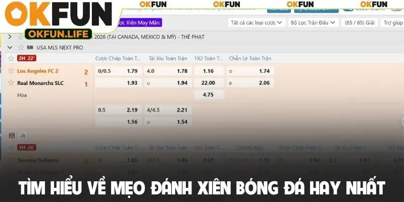 Tìm hiểu về mẹo đánh xiên bóng đá hay nhất
